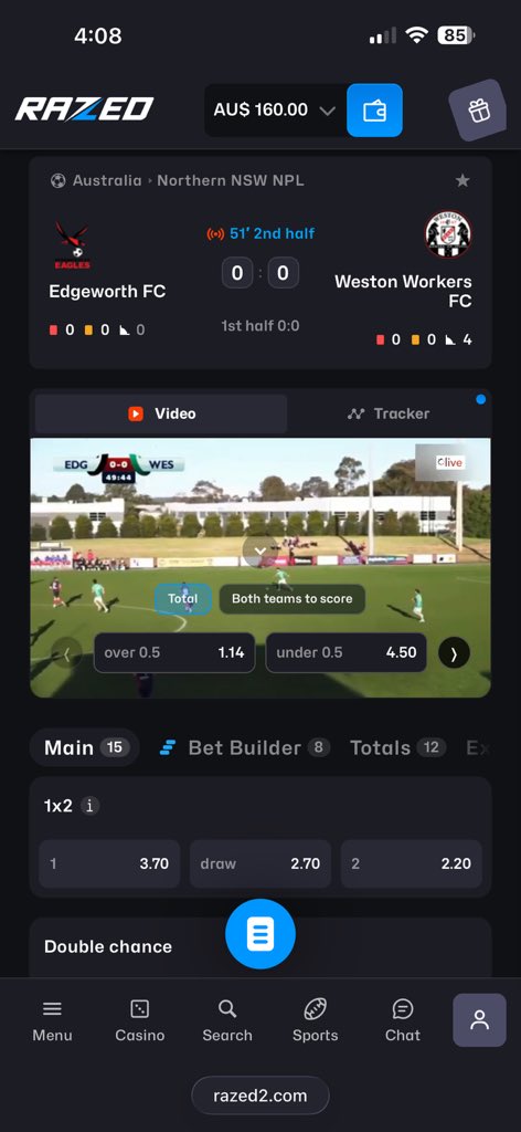 bettingkingz9's tweet photo. Literally every game on Razed you can stream 🤣

Random match in Australia.

https://t.co/e4psAW10SP https://t.co/luLBjKcgfn