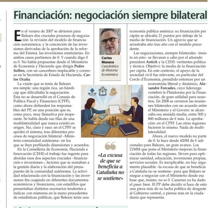 CarlesManera's tweet photo. Financiación autonómica: una negociación SIEMPRE bilateral. https://t.co/UrGCFuUKrH