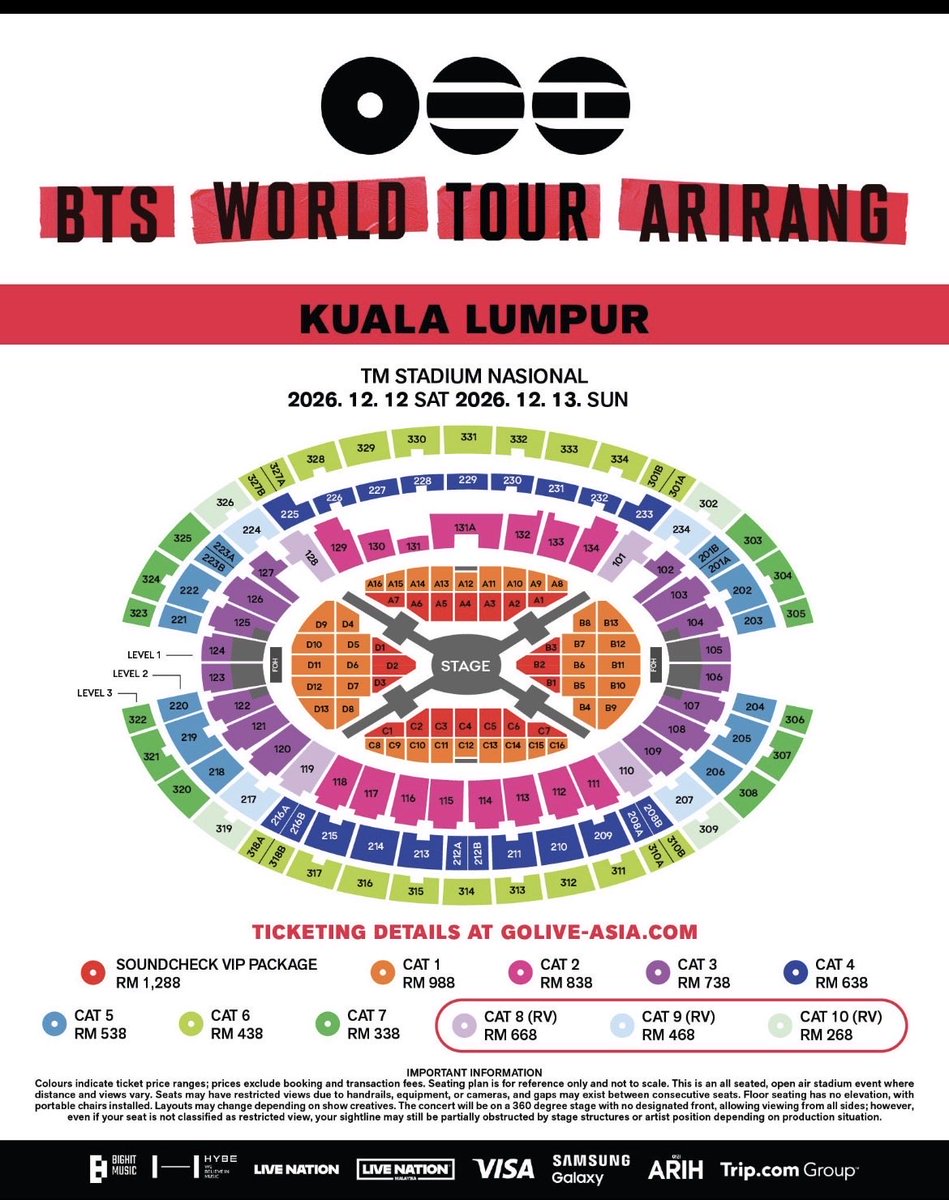 rop_malon's tweet photo. ADDED CAT 8,9 and 10 for both days WTS 
BTS IN KL
2x CAT 1 tickets
3x CAT 6
3x CAT 7
Same price
International fans can dm
Will hand over my Golive password and email to login 
Dm if interested
#BTSinKL #BTSinMY
#BTSinMY #BTSARMY #BTSTickets #BTSARIRANG #WTSBTS #BTSWorldTour https://t.co/OAT9oyMO5P