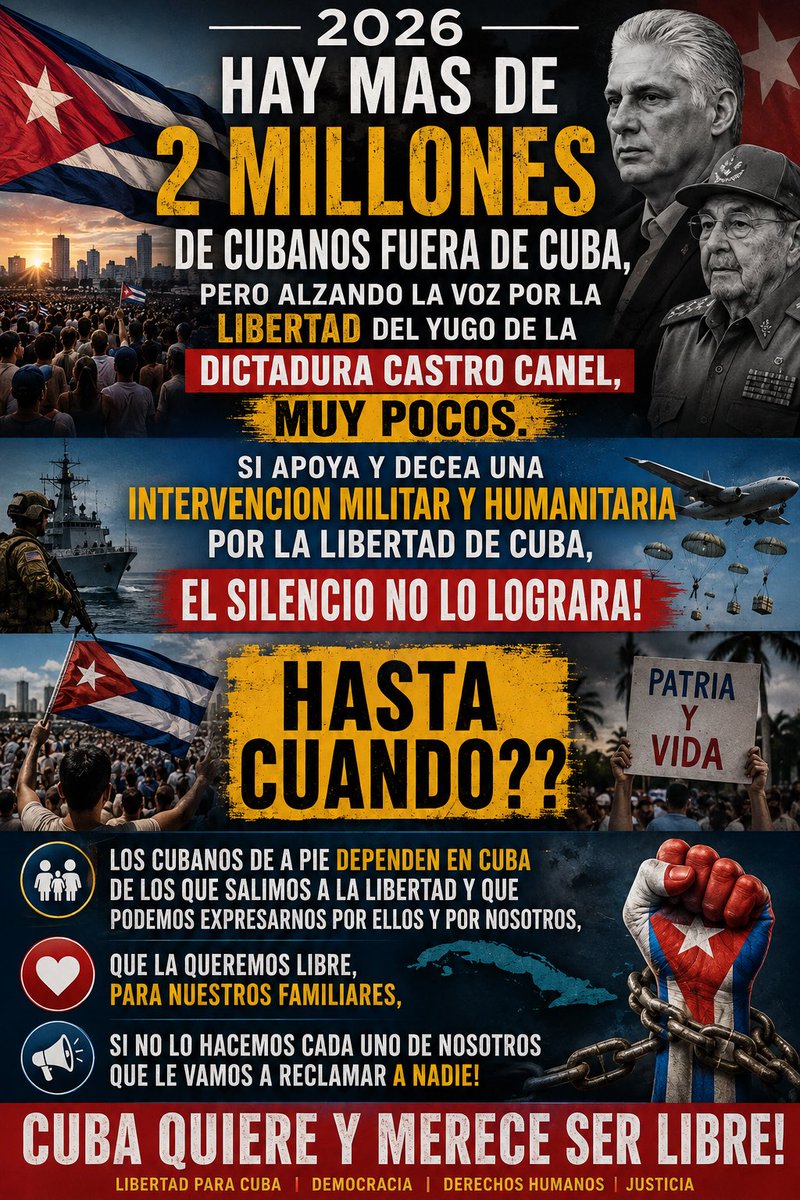 llkb13's tweet photo. #holocaustocastristaencuba 
#cubaesunadictadura 
#abajoladictadura 
#LibertadParaCuba 
#cubaquiereynecesitalibertad 
#trumpdoit 
#militaryandhumanitarianinterventionincuba
 #cubasemuere
#soscuba 
#cubaesuncampodeconcentracionenel2026 #cubaterroriststate 
#cubaestadoterrorista https://t.co/LM1yKPm2tV