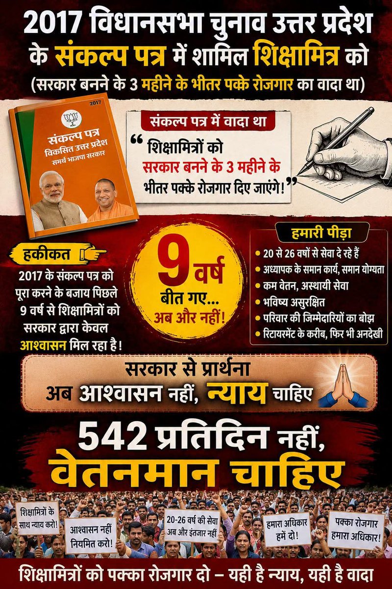 Avanishtrivedi2's tweet photo. प्रशिक्षित शिक्षामित्र मांगे प्रशिक्षित वेतनमान I 🙏
@myogiadityanath @narendramodi @Aamitabh2 @thisissanjubjp @DBE_SA @rajendradev6 @CMOfficeUP @PMOIndia @HMOIndia @ombirlakota https://t.co/kHwLg2JARu