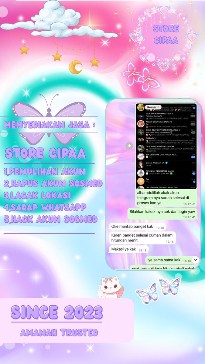 petthals's tweet photo. JASA RECOVERY &amp; DELETE ACCOUNT

>JASA HAPUS AKUN 
>JASA PEMULIHAN AKUN &amp; BALIKIN AKUN LUPA PASWORD/KE HACK
>JASA LACAK LOKASI
>JASA SADAP WA
>JASA LACAK LOKASI NO HP/AKUN/IMEI
>JASA HACK/ JASA PULIHKAN AKUN (EMAIL,IG,WA,TWITER/X, FB,TIKTOK)

HUBUNGI WHATSAPP DI BIO
#zonauang https://t.co/KBpRFjDyuS