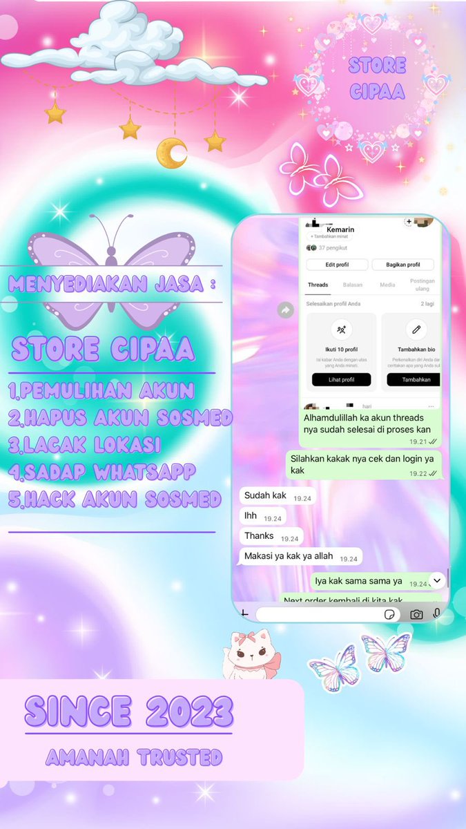 petthals's tweet photo. JASA RECOVERY &amp; DELETE ACCOUNT

>JASA HAPUS AKUN 
>JASA PEMULIHAN AKUN &amp; BALIKIN AKUN LUPA PASWORD/KE HACK
>JASA LACAK LOKASI
>JASA SADAP WA
>JASA LACAK LOKASI NO HP/AKUN/IMEI
>JASA HACK/ JASA PULIHKAN AKUN (EMAIL,IG,WA,TWITER/X, FB,TIKTOK)

HUBUNGI WHATSAPP DI BIO
#zonauang https://t.co/KBpRFjDyuS