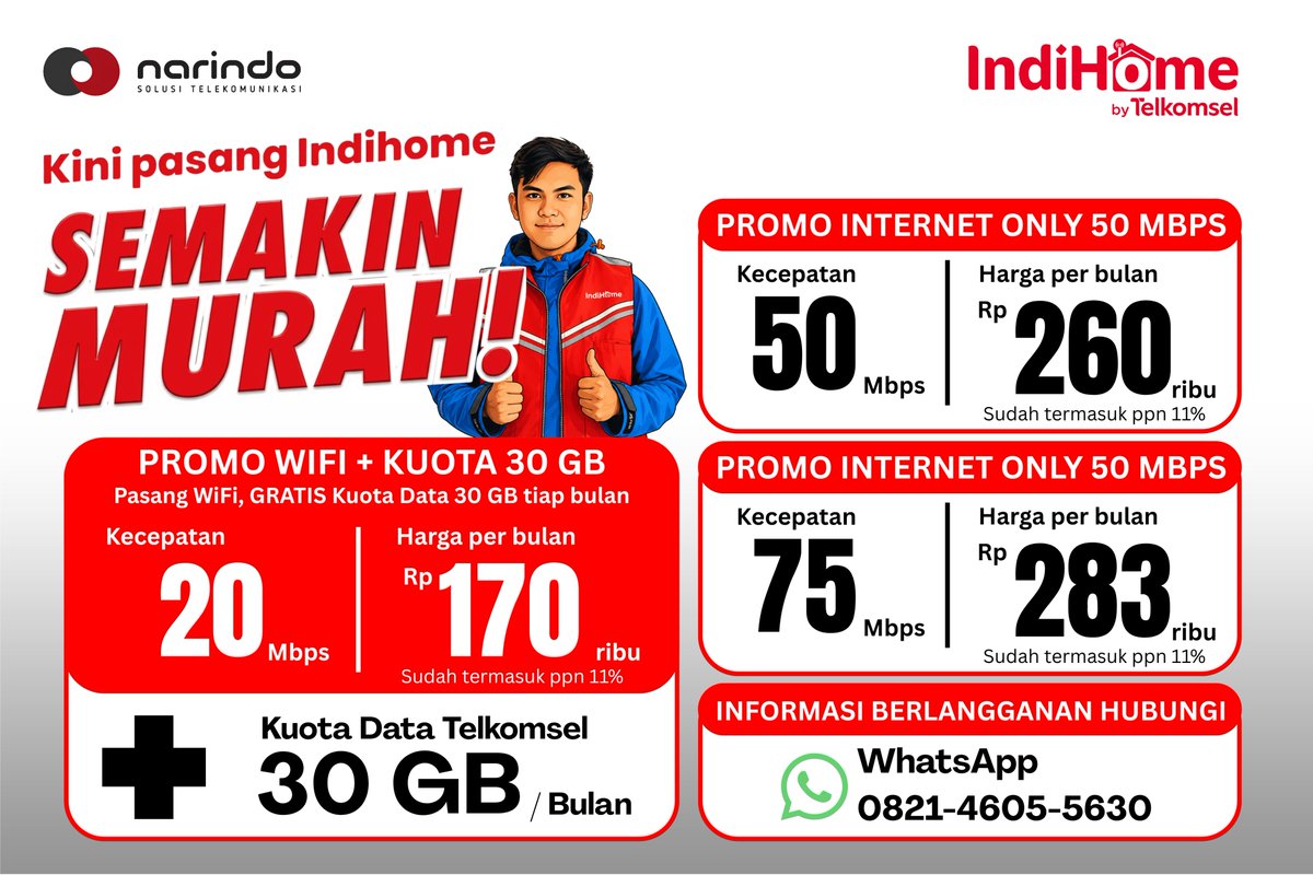 DzikryZalfa's tweet photo. WIFI MURAH MALANG

WIFI + KUOTA 30 GB
CUMA 170.000/BULAN

Paket sudah termasuk :
- WiFi 20 mbps
- Kuota 30 GB / bulan
- Gratis kartu perdana Telkomsel

Informasi Berlangganan Hubungi
WA 0821-4605-5630

Tidur Haye Brin Cahya Badan Pendapatan Daerah Pelatih RSCM Jayapura Nakes BPJS https://t.co/zDzwS3Tatt