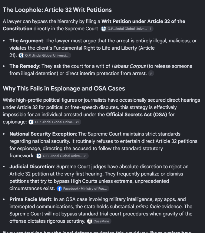 iamanevm's tweet photo. @RShivshankar It is a matter of time before one of the #CONgi baboons jump to defend this officer, try to secure bail, etc.
It is most likely to happen. May not be easy.
Under the #OSA / #OfficialSecretsAct, for the benefit of common folk, be advised of the process. https://t.co/7znQYBJe5y