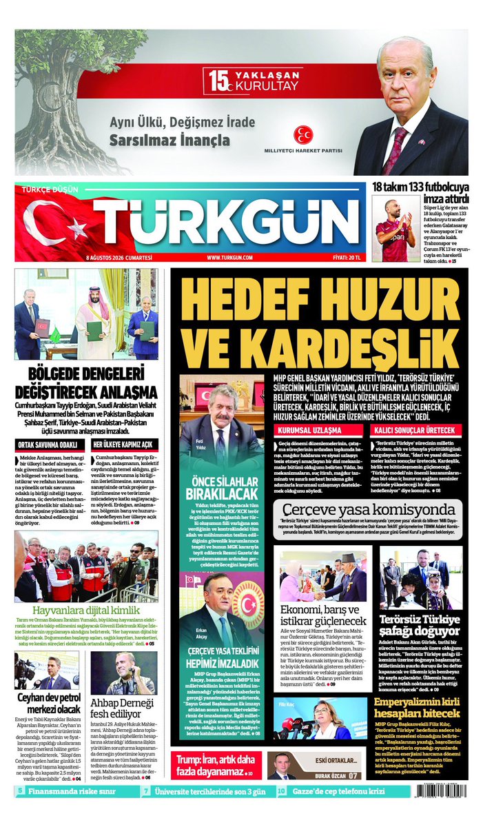 kocaelimhp41's tweet photo. Gazetemizin 8 Ağustos Cumartesi baskısını inceleyebilirsiniz...

#TürkgünGazetesi #Türkgün https://t.co/PNzxNh7U3R