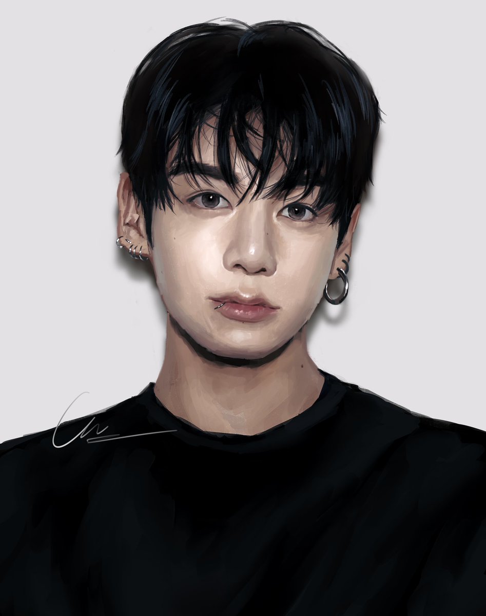 Alorg1123's tweet photo. #JUNGKOOK #btsfanart 
beauty🖤 https://t.co/Wu0tjCKLE0