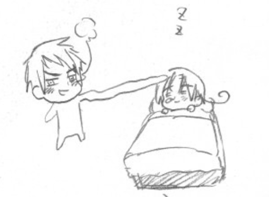 Succatte's tweet photo. prussia touching italy to spread his prussia germs https://t.co/rE0xuQMlZF