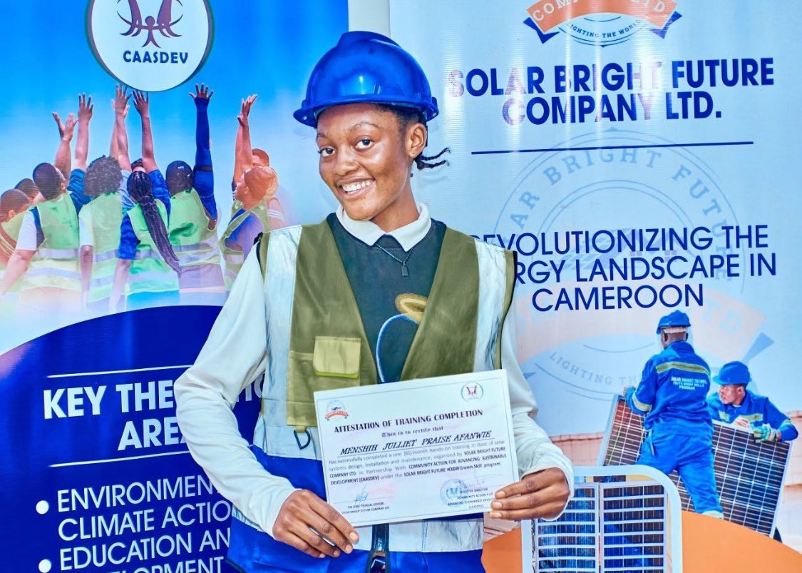 InfoCaasdev's tweet photo. Today, CAASDEV, in partnership with Solar Bright Future  Company Ltd awarded attestation of Training Completion to 23 secondary school students who successfully completed a one-month hands-on training in basic electricity, basic solar system design, installation, and maintenance https://t.co/XkjBpmYC2q