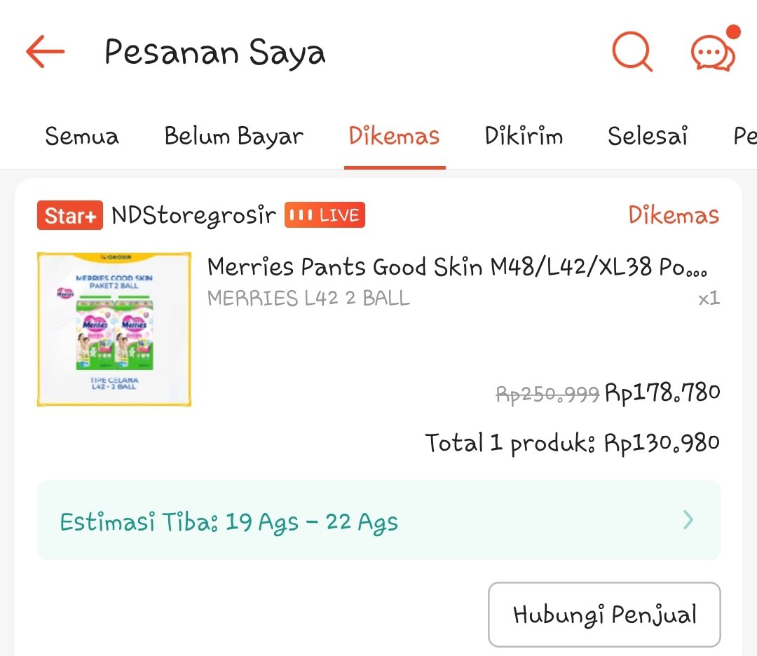dhrlbs's tweet photo. Akhirnya dapet popok harga terjun😭😭🫰🏻 https://t.co/d38gtpnyoj