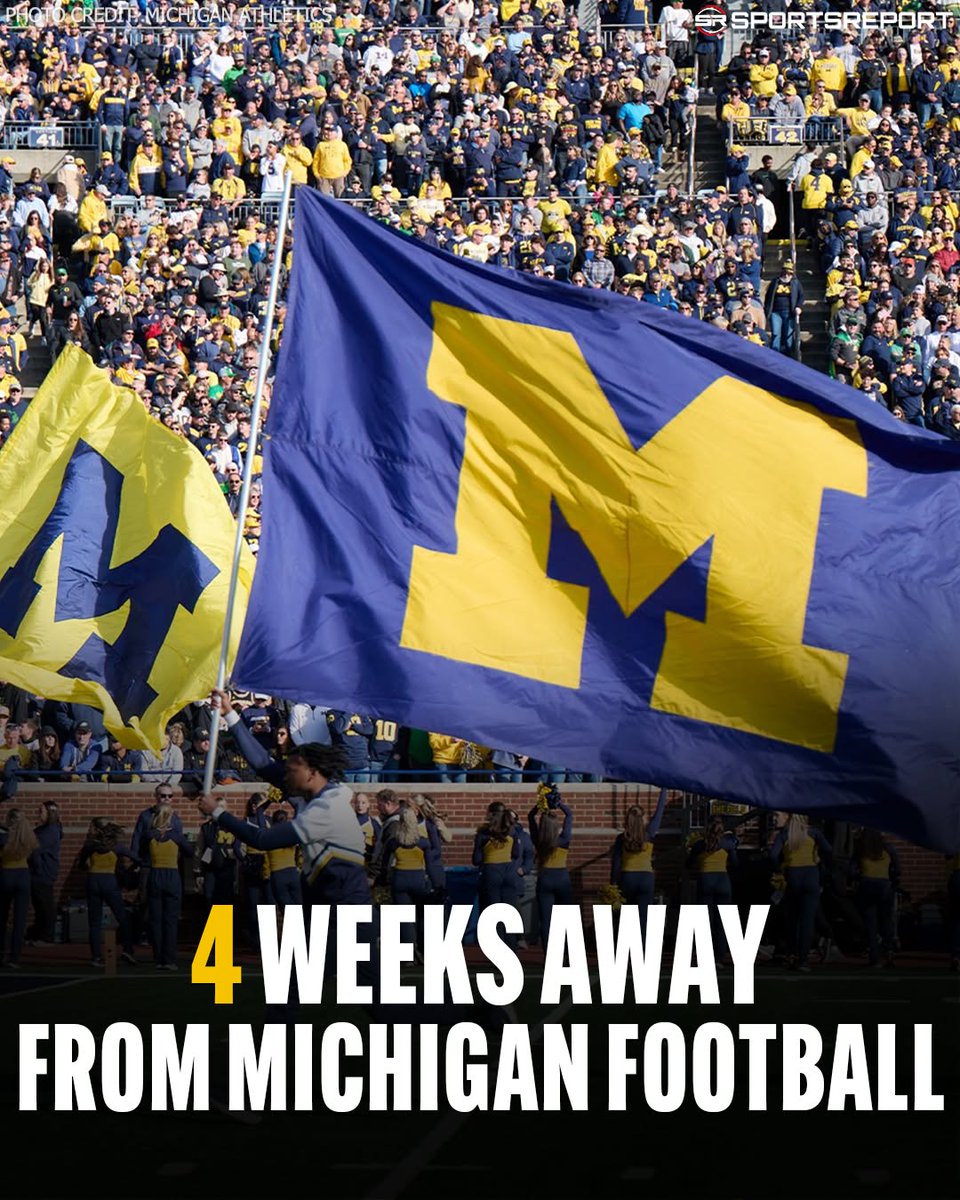 SRWolverines's tweet photo. Only 4 weeks until Michigan football! 💥 https://t.co/UITRGT4jXL