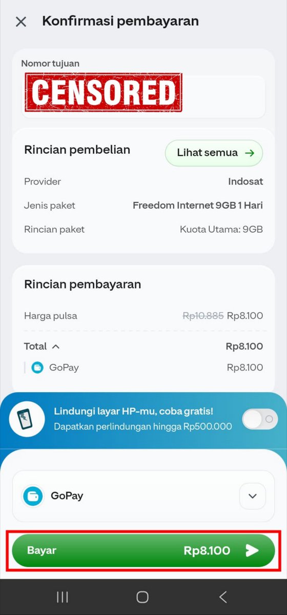 FidelmaLetitia's tweet photo. penyelamat tanggal tua ya cuma aplikasi GoPay! pas banget kuota menipis eh ada promo Harga Merdeka, dapet paket data Indosat murah bgt cuma Rp8.100 doang, gasss sikat gess #KUOTASERBA8RIBU https://t.co/sNkOnKcSrm