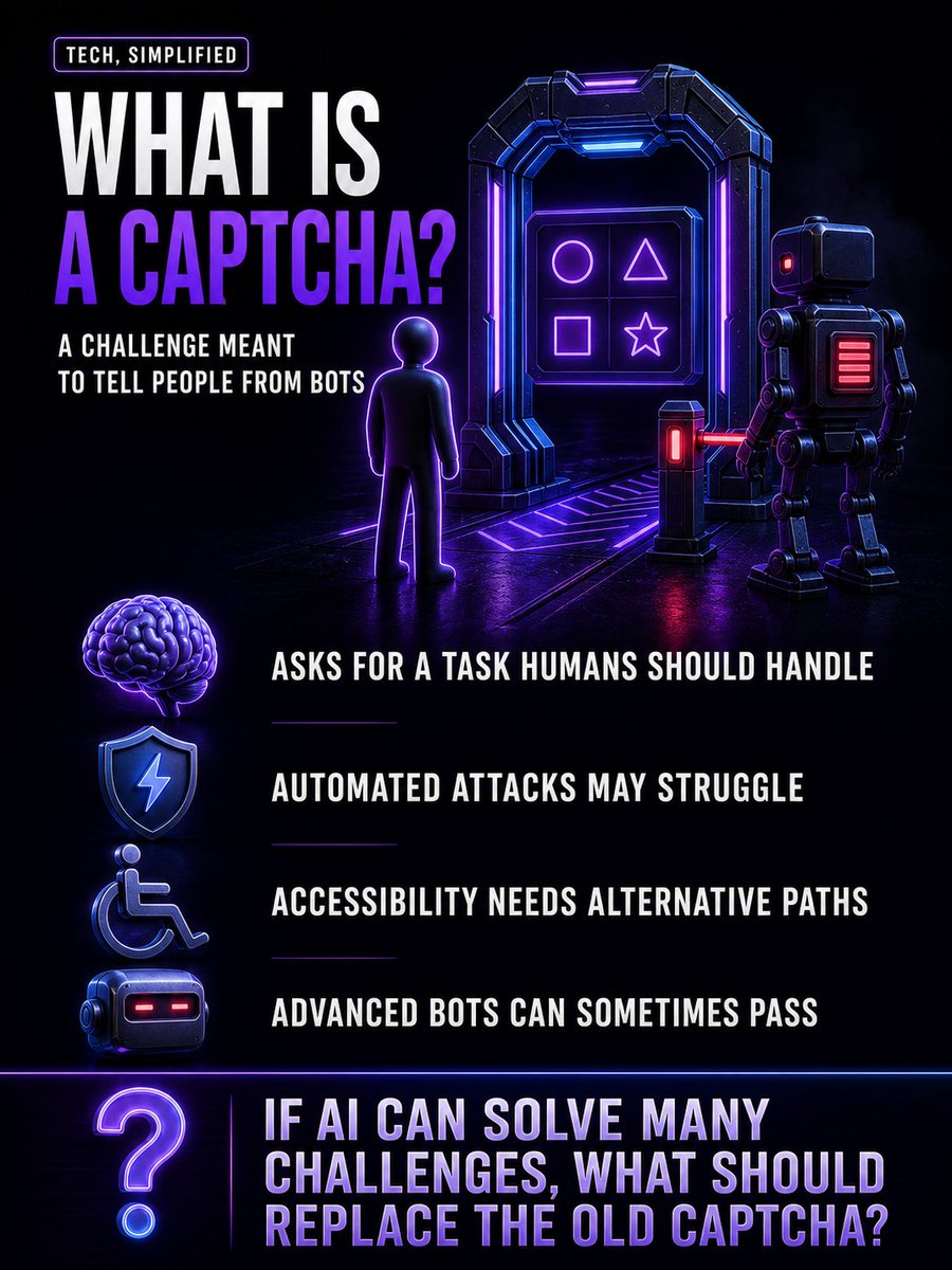 adi_coding's tweet photo. Would you replace visible CAPTCHAs with invisible risk checks, stronger identity signals, or something else? What tradeoff is acceptable? https://t.co/2k0x5iCiRC