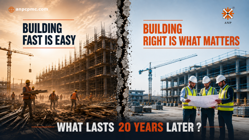 ANPIndia's tweet photo. Building fast is easy. Building right is what matters.
A building isn't judged on handover day — but 20 years later.
Quality. Cost control. Built to last.
40 years · 700+ projects · Since 1986
🌐 https://t.co/WL3beuJGbZ
#CPMC #ConstructionIndia #ANPCPMC #40YearsOfTrust https://t.co/iOIGw1icyn