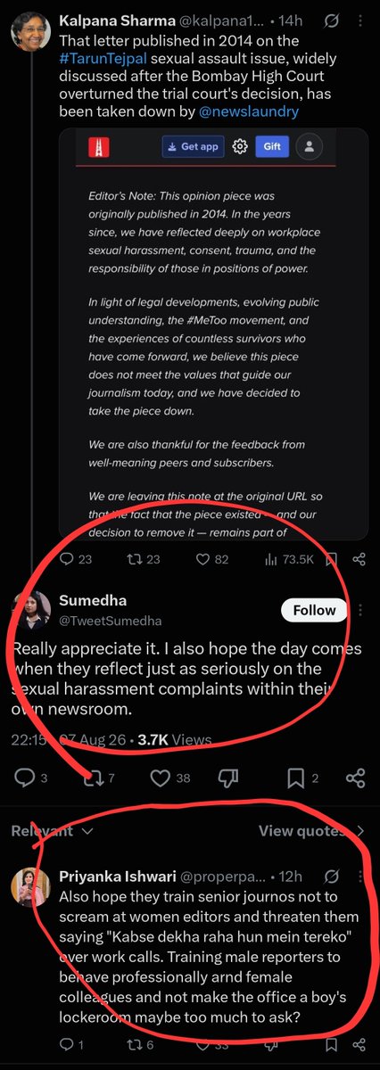 saikirankannan's tweet photo. 😱 Looks like Newslaundry will have its own set of skeletons in the closet based on what ex-employees are sharing publicly!

Those who subscribe to the news agency must be thrilled to have bl♂♂d on their hands!? https://t.co/kVqj5ZgO8P
