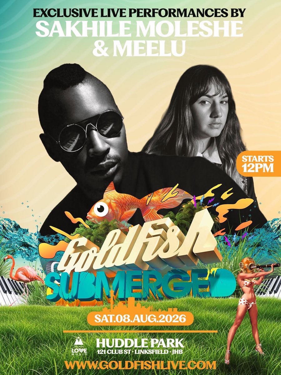 SakhileMoleshe's tweet photo. Doors open at 12 @GoldFishLive on at 18:30!

Woohoooooo cant wait. 

Lets get Submerged! https://t.co/1X0HuI48nO