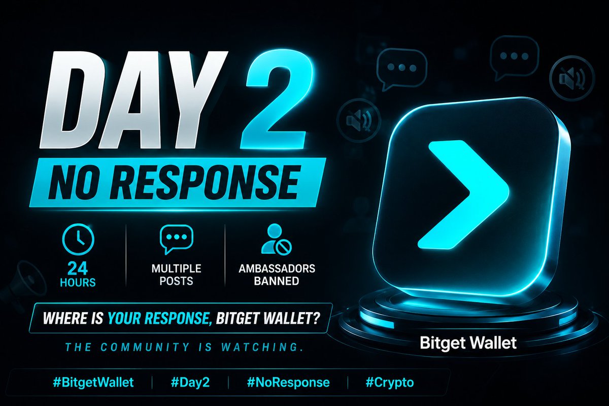 MAHADCH71384024's tweet photo. DAY 2: Still no response from @BitgetWallet @BitgetGlobal 

24 hours. 
Multiple posts. 
Proof attached. 
Ambassadors banned.

And Bitget's Wallet response? 
Complete silence.

You ban ambassadors for "support"
But you can't reply to a legit complaint?

@bitgetwallet your Pakistani team abused us.
Your admins threatened us.
And now the global team is ghosting us.

This is not customer support.
This is damage control by hiding.

Crypto is about transparency.
Where is yours?

We are waiting. The community is watching.
#BitgetWallet #Day2 #NoResponse #Crypto