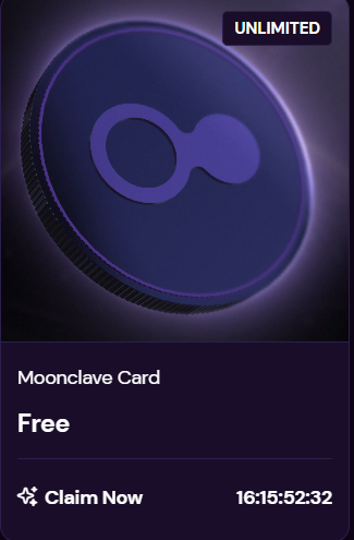 basu18053's tweet photo. Moonclave Card secured 🌙💜

Free to claim, unlimited on the card, and the design is 🔥

Let’s see what Moonclave has in store next.

@themoonclave #moonclavecard https://t.co/DiLoPvXvok