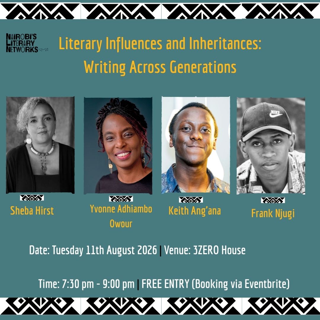 Afbkcollective's tweet photo. 🔊If you're in Nairobi, here's an event worth attending.🔊

@shebahirst  will be in conversation with @AdhiamboKE  , @AnganaKeith and @FrankNjugi  on Literary Influences and Inheritances: Writing Across Generations

Register to attend: https://t.co/jfTVzyS0Yp https://t.co/736ueUJXU2