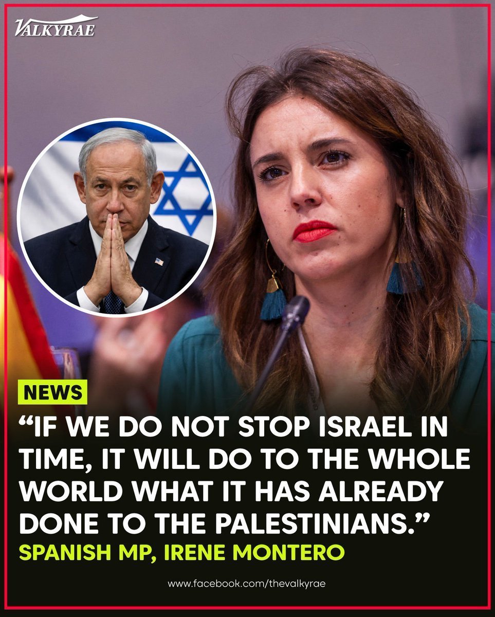 AmericaRecharge's tweet photo. Do you agree with Spanish MP Irene Montero's criticism of Israel and her claim that its actions in Palestine pose a threat to global peace?🇮🇱🇪🇸

A) Yes

B) No

Share your thoughts below 👇🤔 https://t.co/Xw8zQs4aWV