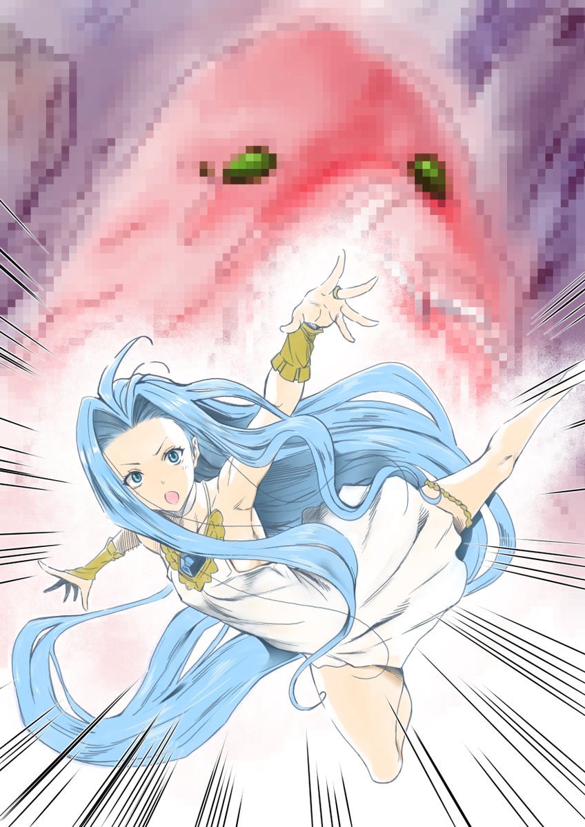 amatarou_now's tweet photo. ヒッソリと久々のテスト
ちゃっちゃと描く。

せっかくだからやってるゲームの絵を描く。
召喚したモンスターがジ◯◯過ぎたからモザイクかけたら違う意味でマズイ。
薙ぎ払え。 https://t.co/LrGlTocIv9
