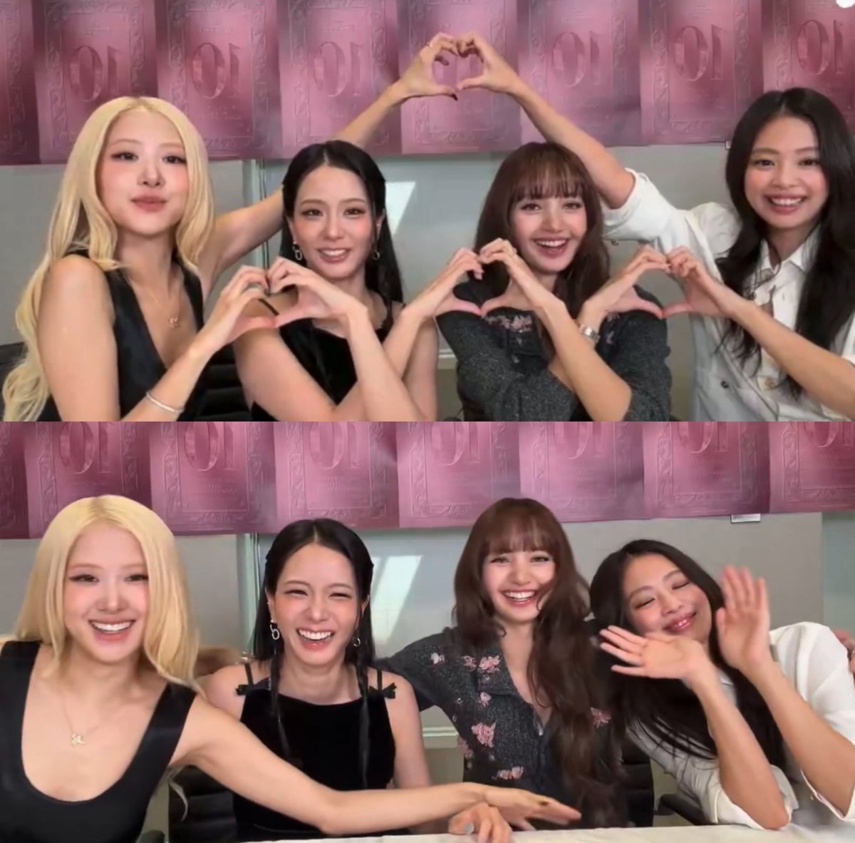 AboutMusicYT's tweet photo. BLACKPINK members reunite in a live following their 10th anniversary. https://t.co/xfaks0oR5u