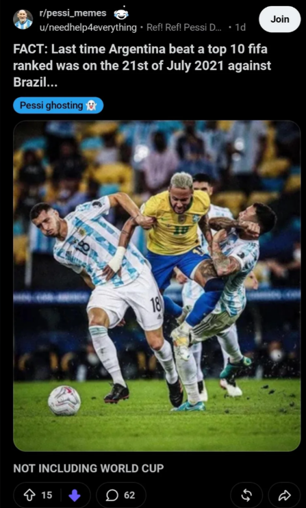 BjornEH9's tweet photo. "not including World Cup" what's Ronaldo fans smoking😭 https://t.co/9fvVifU7Xt