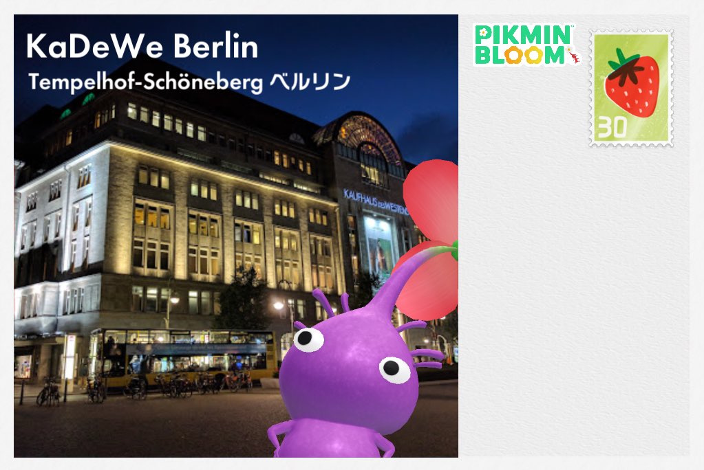 iamwithPIKMIN's tweet photo. KaDeEe Berlin ピクミンブルーム

これ最高に好き　大好きなベルリン🇩🇪
#ピクミンポストカード #PikminBloom https://t.co/jbSWKpxu33