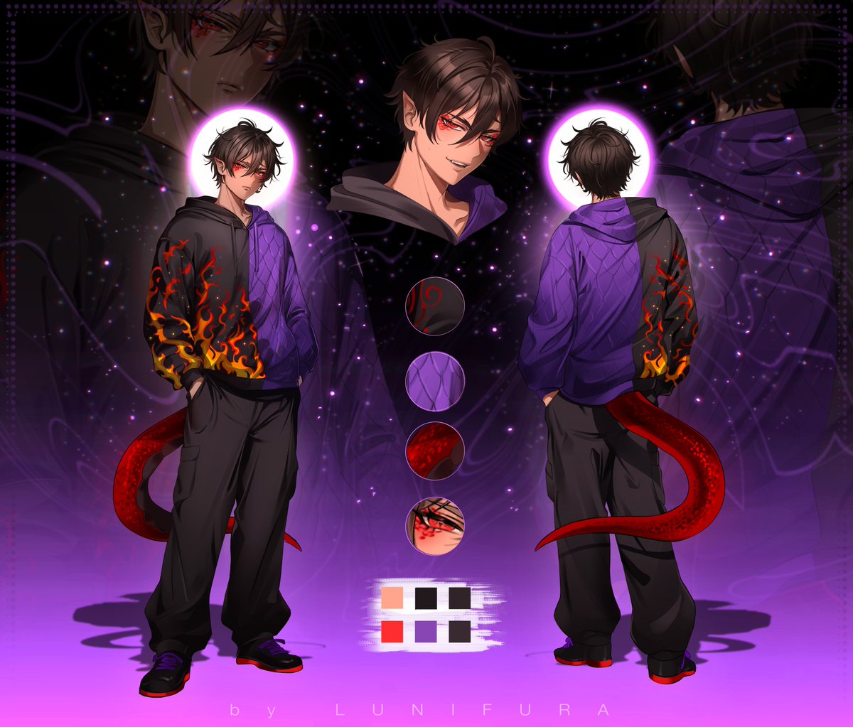Dragondrasha's tweet photo. It is finished!!!! Meet my second OC, Drasha. Now that his reference sheet done we can finally go to step two for my future plans. Thank you again @Lunifura for the amazing work! ❤️ https://t.co/NKNtzY0v61