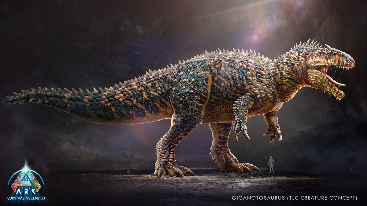 ARKAscendedNews's tweet photo. First look at the Giganotosaurus TLC concept art for ‘ARK: SURVIVAL ASCENDED’ https://t.co/nHDwXgQ2Wl