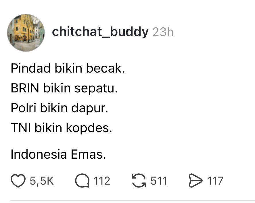 karirfess's tweet photo. Indonesia emas 2045..

kira2 tercapai gak yaaa???

wdyt??? https://t.co/sbrzkgbjp7