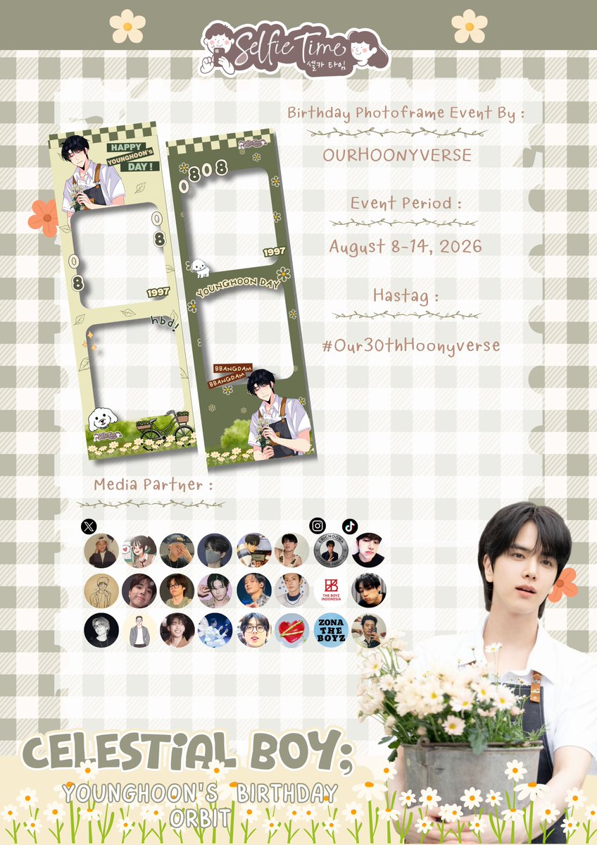 selfietimeid's tweet photo. Happy Birthday, Younghoon THE BOYZ!  🥳

Jangan lupa buat pakai frame birthday Younghoon dari @only4younghoon ya! 😍

📅 8 Agustus - 14 Agustus 2026
📍 Seluruh Store Selfie Time 

#SelfieTimeID #Our30thHoonyverse #framefanbase https://t.co/GLOwnkTWF0