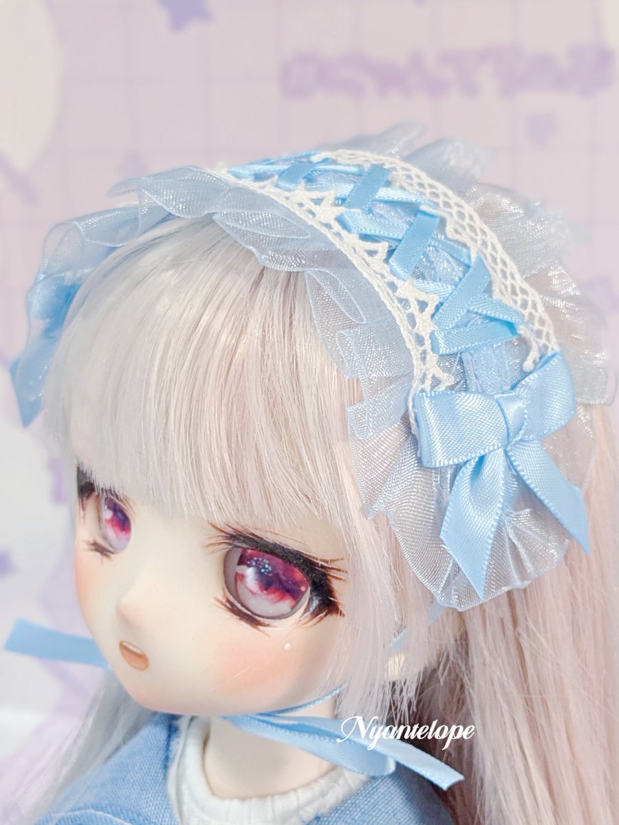 Nyantelope_Doll's tweet photo. 🩵BOOTHに追加しました！🩵
ワイヤー入りのヘッドドレスです✨

いつもロリィタのイベントで完売してしまって、ドールイベントではあまり販売できていなかったです🙏

資材が確保できたので製作いたします🪡
後日ハーフボンネットも追加予定💭

【BOOTH】 https://t.co/g52wEUhxpw

#にゃんてろーぷ https://t.co/LMJonZc2bU