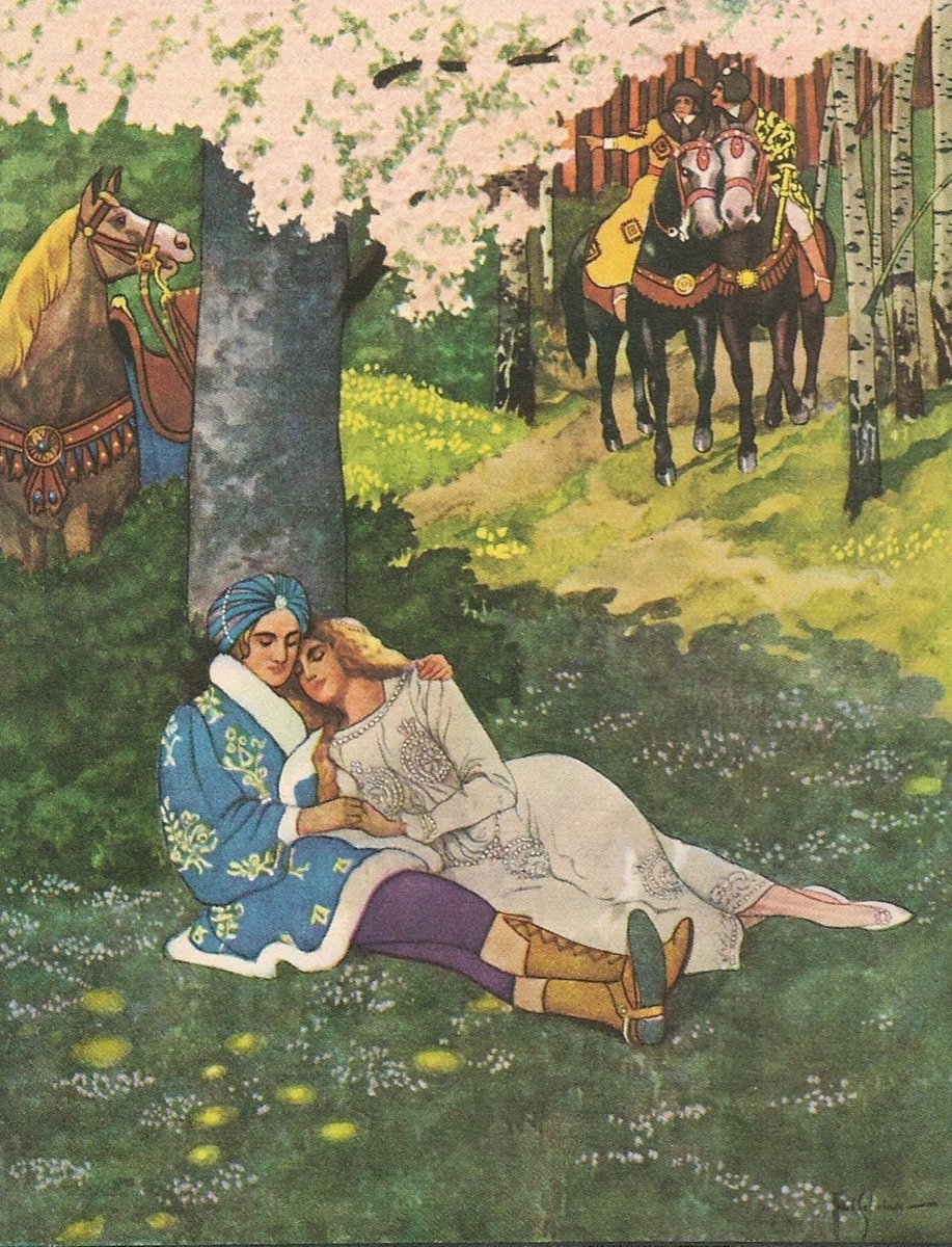 cmp6291's tweet photo. Artuš Scheiner 
( Benešov, República Checa, 1863 - Praga, 1938 )
" Princesa Cabellos de Oro ( Zlatovláska ) "
De Karel Jaromír Erben
1911 ._ https://t.co/34ZKVwOXKw