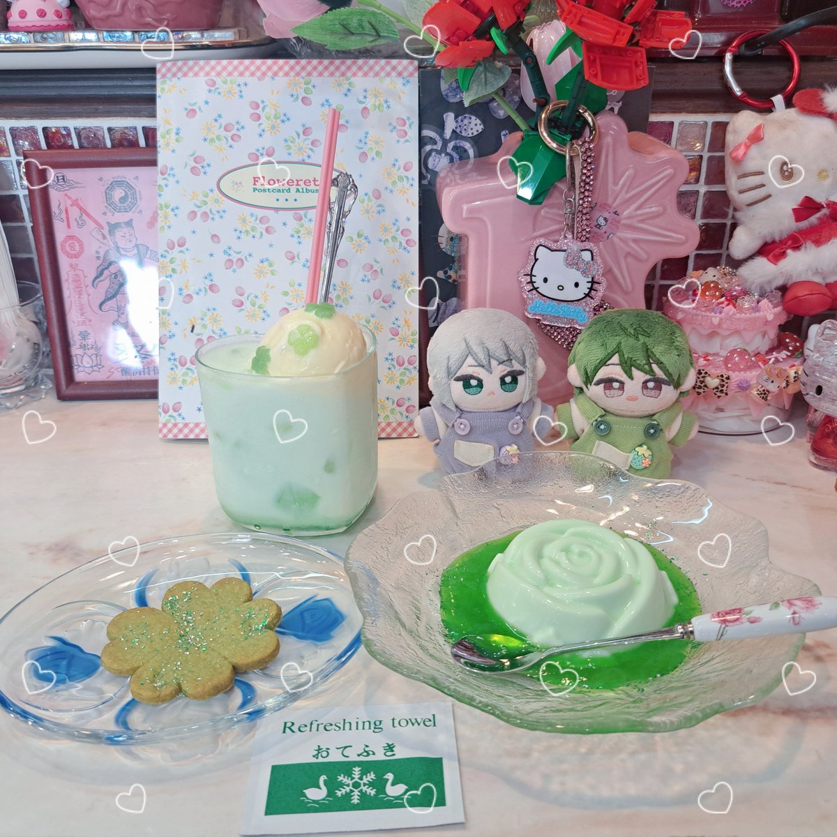 ELEBLOCK_'s tweet photo. 平成ギャルアクスタ得たらまた行きたいカフェ💚 https://t.co/uq9oTcXI9d