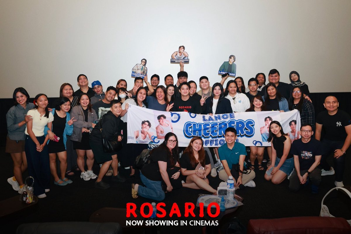 VIVA_Films's tweet photo. ‘ROSARIO’ block screening here at The Podium. Thank you Lance Cheerers Official 🤍

Experience the newest horror film inspired by a Filipino superstition.

Watch #RosarioMovie now showing in cinemas nationwide! https://t.co/dce8MhRQ3e