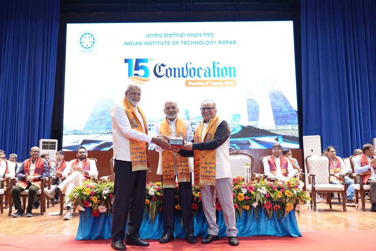 iitrpr's tweet photo. IIT Ropar held its 15th Convocation today. 761 students graduated this year.

Chief Guest: Shri Satyanarayan Nuwal 
Chairman's Address: Shri Adil Zainulbhai 
Director's Report: Prof. Rajeev Ahuja

Congratulations, Class of 2026!

#IITRopar #Convocation2026 https://t.co/j3pmPWfSML