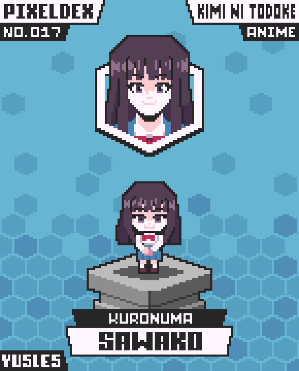 YuslesArt's tweet photo. #ドット絵 #pixelart #kiminitodoke #sawako https://t.co/N23xxvqE3j