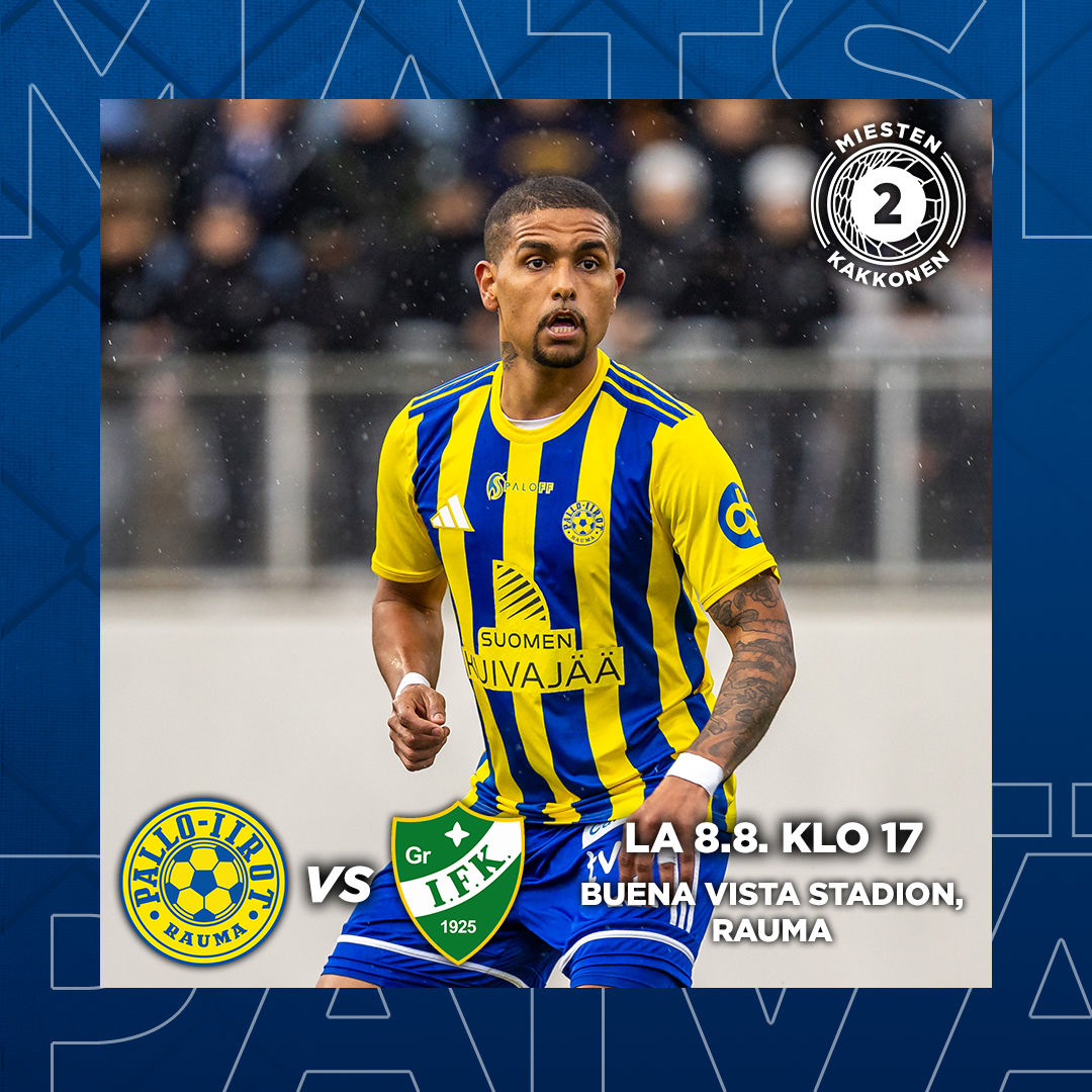 PalloIirot's tweet photo. PELIPÄIVÄ!

Pallo-Iirot 🆚 GrIFK

Ennakossa lähtökohdat otteluun sekä valmentaja Pasi Rantasen mietelmiä vierasvoitosta sekä tulevasta ottelusta 📖 : https://t.co/mYVrU2QVCj

📅 La 8.8.
🕔 Klo 17
🏟️ Buena Vista stadion
🎟️ 10€ (S-etukortilla 8€) / 5€

#PalloIirot #Kakkonen https://t.co/aWbZVAsUJ4