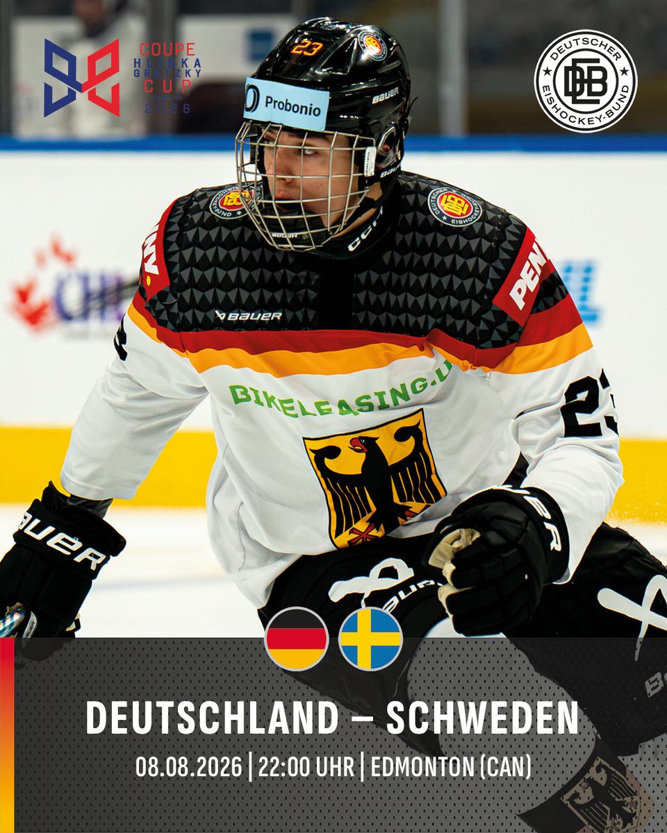 deb_teams's tweet photo. Abschluss des Hlinka Gretzky Cup: Die U18-Männer treffen heute in Edmonton (CAN) auf Schweden. 

Spielbeginn ist um 22 Uhr deutscher Zeit. 

#GERSWE #debteams #hlinkagretzkycup https://t.co/lCGU6U7fyt