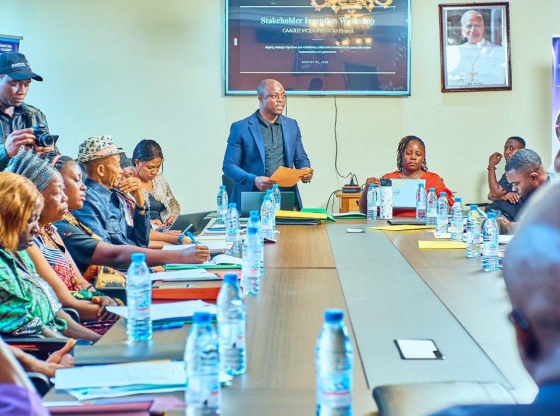 InfoCaasdev's tweet photo. CAASDEV and Cornerstone Enrichment Services (CES) officially launched a project dubbed “Enhancing Peace and Social Cohesion between IDPs and Host Community Members in Bamenda II Municipality,"
30 stakeholders discussed project objectives, activities and stakeholder roles https://t.co/vnejYNqPAa