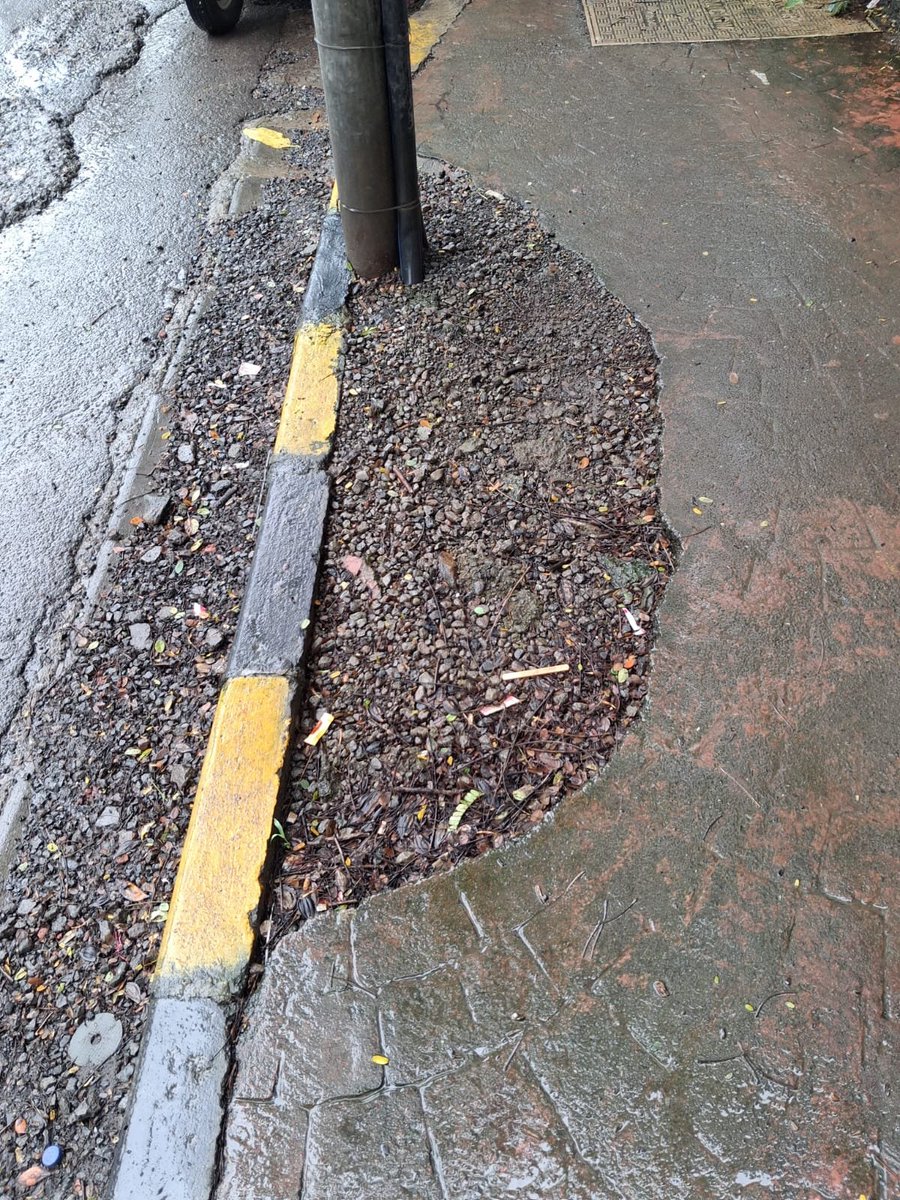 sonia_mehta07's tweet photo. @mybmcWardPS @mybmc @mybmcSWM there is footpath only on one side of Mohan Ghokhle Road Goregaon east which is damaged in several places, there is a tree stump left on it for more than a month which makes it difficult to walk kindly help. https://t.co/4KGGoaimCB