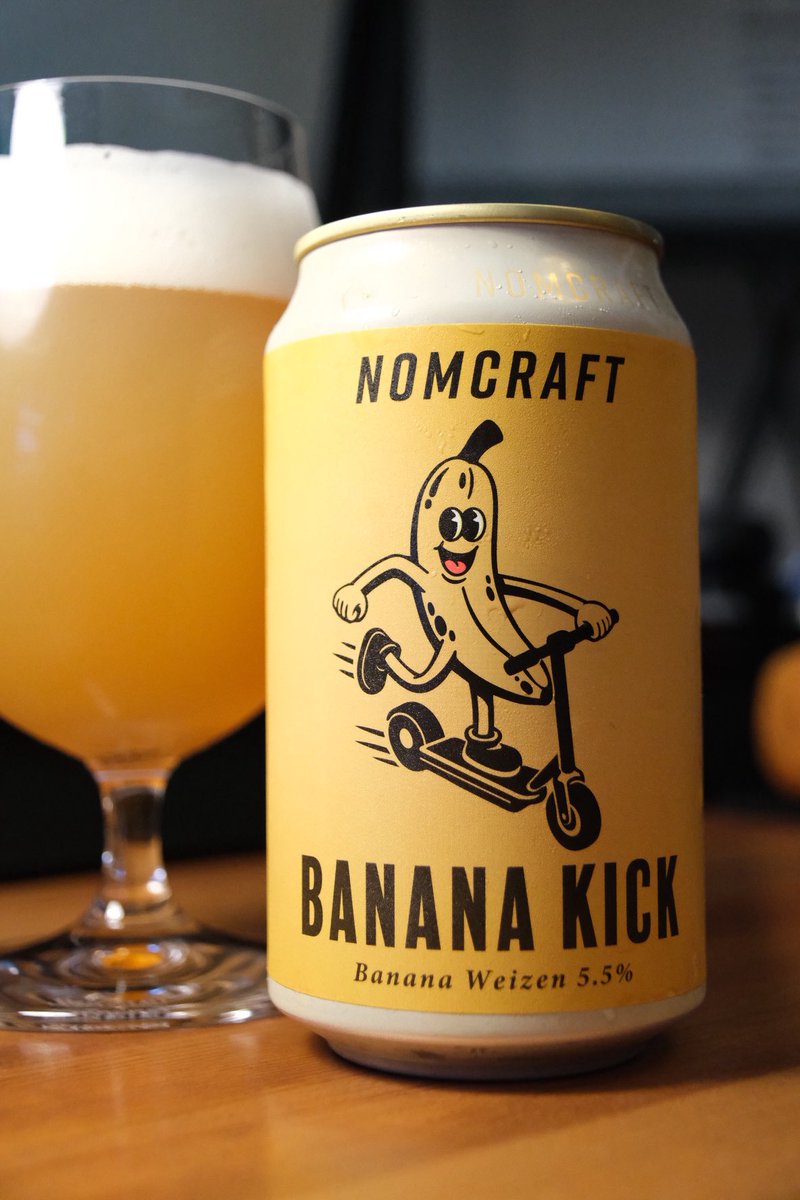 lPlELspTMp18687's tweet photo. #NOMCRAFT x #SeoulBrewing - BANANA KICK
ベルジャンなクローブ、そしてめっちゃバナナ が香る!なぜなら本当にバナナが入ってるから!
それ以外にもしっかりホップのハーバル感もあって、味もべったり甘々な感じではなく、スッキリ優しい甘味!
うんめー! https://t.co/PD1ck4Cp3B