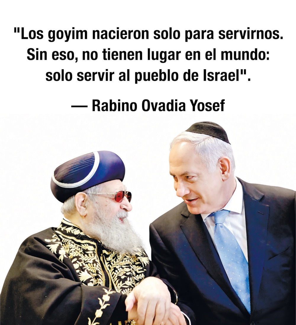 EniorJimenez's tweet photo. "Los goyim nacieron solo para servirnos. Sin eso, no tienen lugar en el mundo: solo servir al Pueblo de Israel". 

– Rabino Ovadia Yosef 

(Gran Rabino Sefardí del estado de Israel y considerado una de las autoridades religiosas sefardíes más influyentes de todos los tiempos). 

¿Se imaginan a cualquier otra religión o etnia enseñando lo mismo? Inmediatamente serían condenados por todo el mundo. Pero, como son judíos, se les tolera, y muchos, hasta se la creen: veneran a estos anticristos como si fueran divinos. 

El supremacismo judío, que se sitúa en el centro del sionismo político, tiene una única fuente: el judaísmo rabínico. 

Racista, etnocentrista, supremacista, anticristiano. 

Si no comprendes esto, no entenderás la verdadera lucha: no es política, es espiritual. 

– "¡Raza de víboras! ¿Quién os enseñó a huir de la ira que vendrá? Por tanto, dad frutos dignos de arrepentimiento; y no presumáis que podéis deciros a vosotros mismos: «Tenemos a Abraham por padre», porque os digo que Dios puede levantar hijos a Abraham de estas piedras" (Mateo 3:7-9).