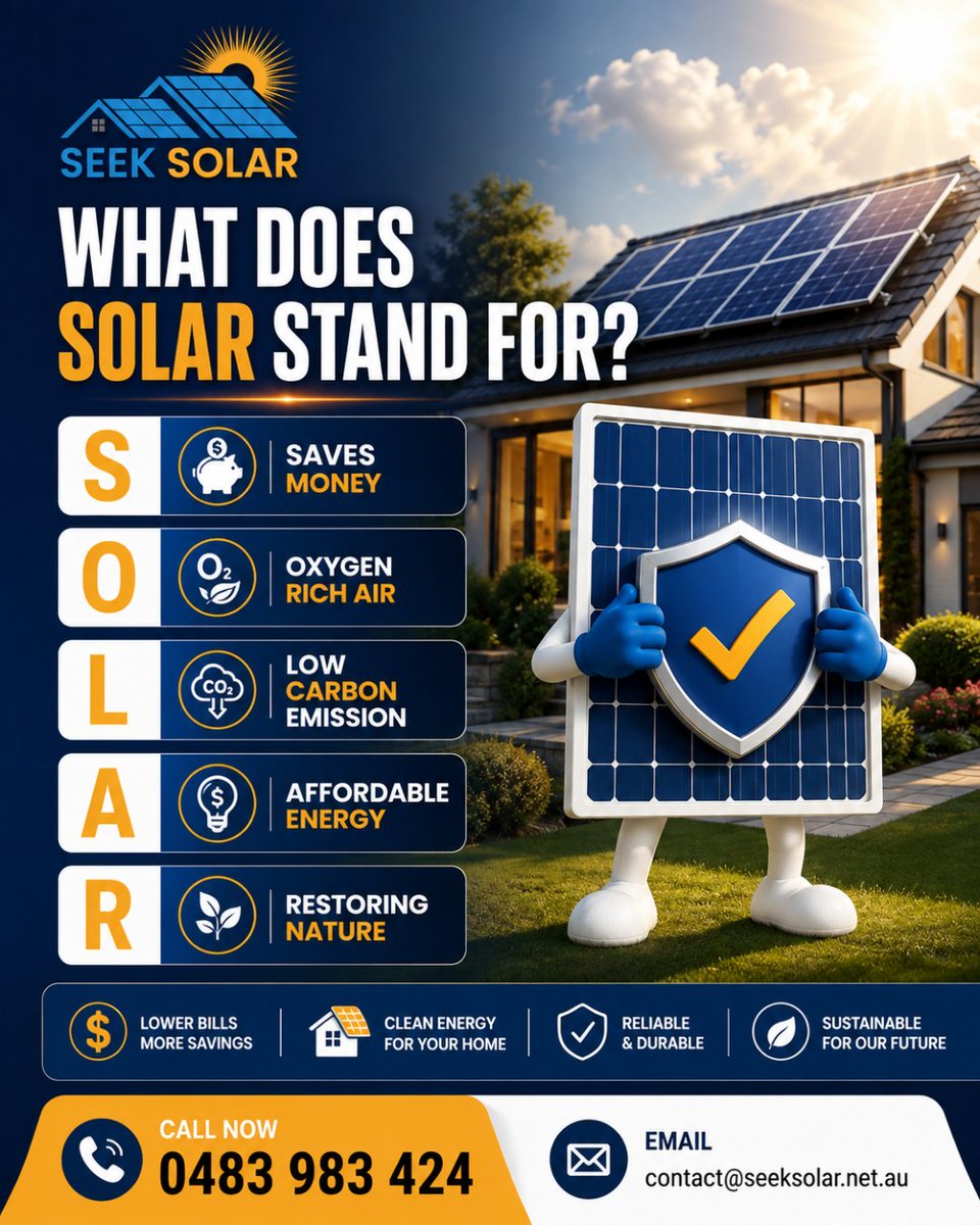 seek_solar's tweet photo. ☀️ Go solar. Save more. Live greener.

💰 Lower bills
🌿 Cleaner energy
⚡ Reliable power
🌍 Better future
Make the smart switch with Seek Solar.
📞 0483 983 424
#SeekSolar #GoSolar #SolarEnergy #CleanEnergy https://t.co/BSXmnIo9IE