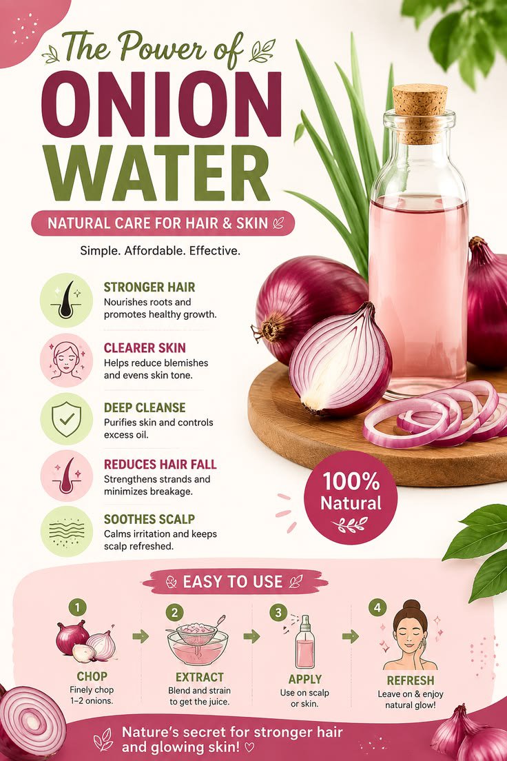 LunaCodeAI's tweet photo. Natural Skin Care: Onion Water Benefits for Glowing Skin &amp; Healthy Hair
Discover simple, natural skin care ideas inspired by everyday ingredients like onion water for a fresh, healthy-looking glow. https://t.co/io4QhgaoLN