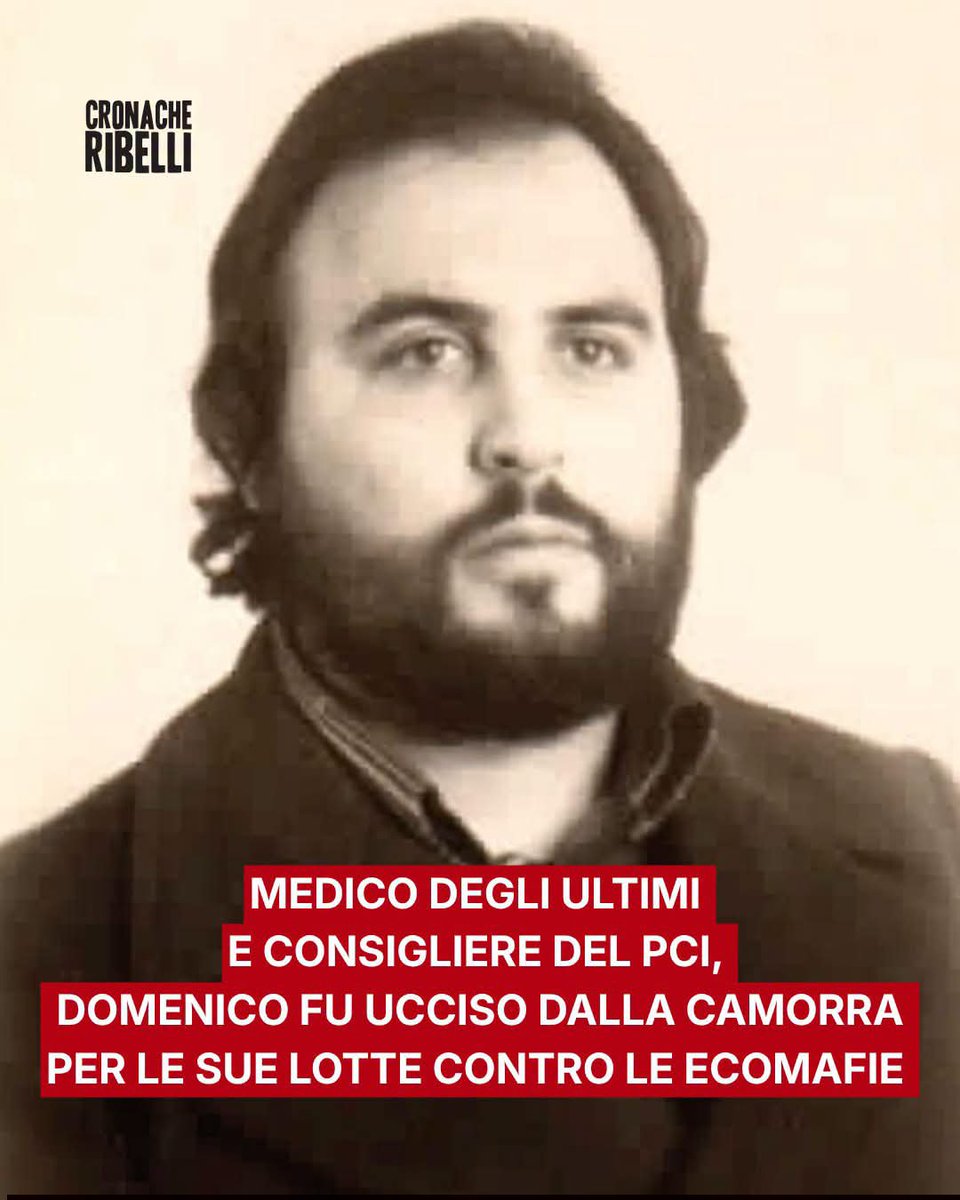 sandrinorusso74's tweet photo. Eroe vero, Mimmo: medico, poeta, militante. Ha visto il veleno della Camorra nei corpi, nei campi, nell’aria, e ha scelto di combatterlo con coraggio civile. L’hanno ucciso perché curava la sua gente. Ma la sua vita resta una lezione di dignità https://t.co/QB9CCKtyxY