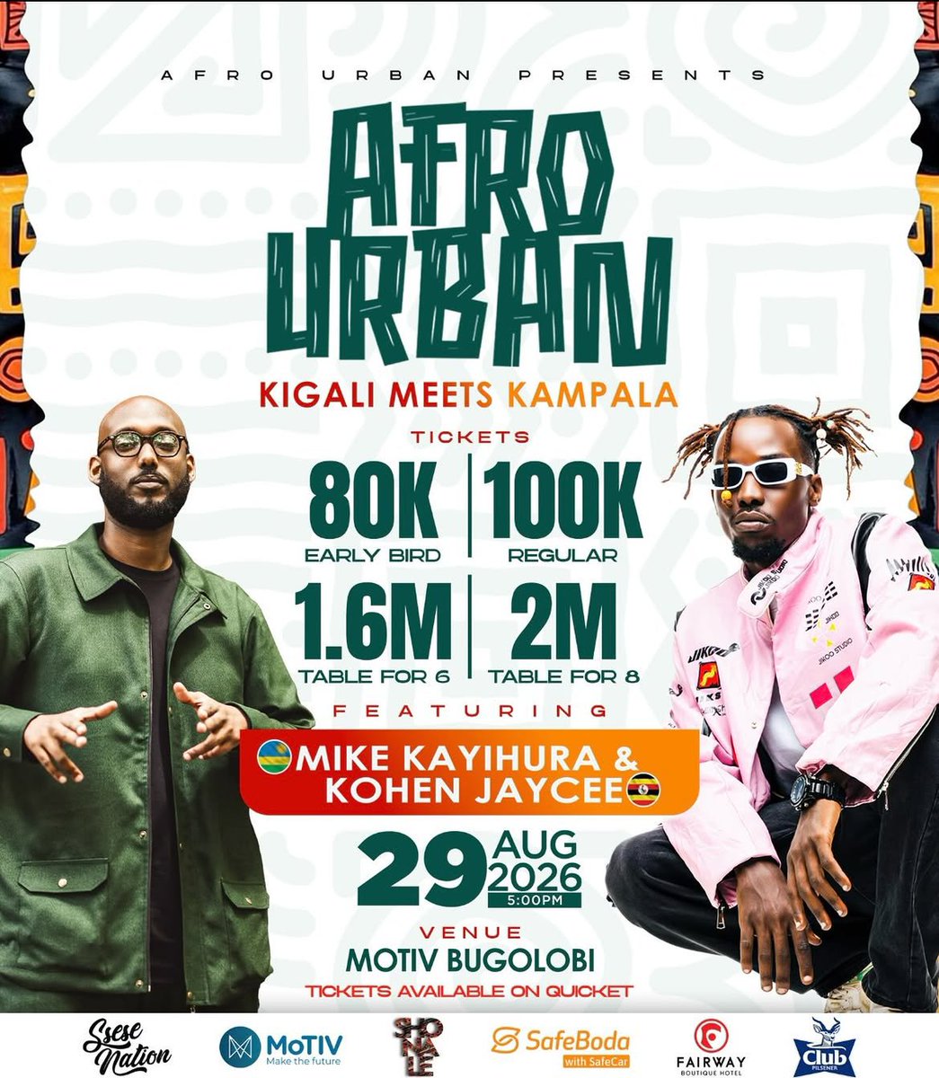 KohenJaycee's tweet photo. Good Morning My people. Hope you're already getting your tickets and preparing your dancing shoes. Early Bird tickets are available on Quicket.

Love You ❤️

#KigaliMeetsKampala https://t.co/co3ik8oNUD