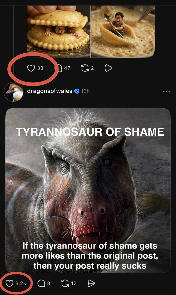DragonsofWales's tweet photo. Sometimes these anti-AI ratios are so brutal I almost feel bad. Almost. https://t.co/C0HnISg8eV