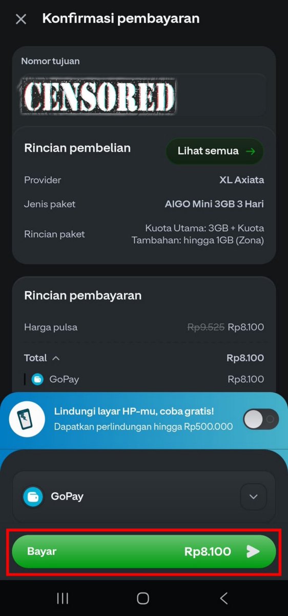 chumm2799's tweet photo. warning buat kaum rebahan: jangan kaget kalau tiba-tiba betah pegang HP seharian 🤣 aku habis isi paket data murah di aplikasi GoPay, cuma Rp8.100 gara-gara promo Harga Merdeka. scrolling jadi makin santai #KUOTASERBA8RIBU https://t.co/JZCi8LcCnt